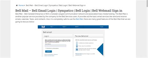 bell sympatico sign in.